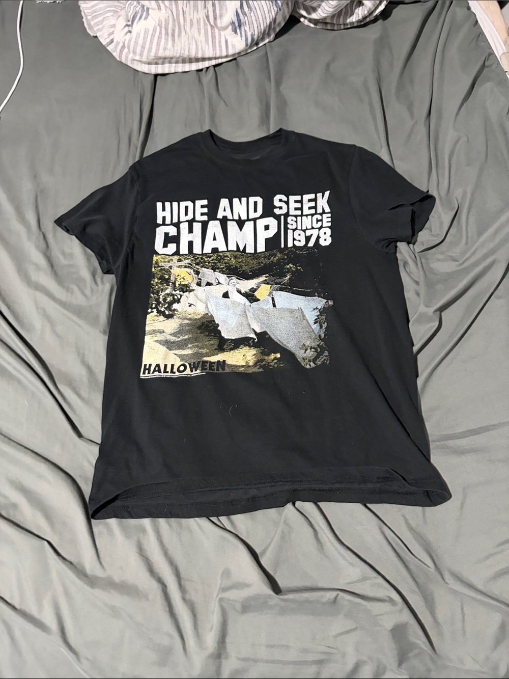 Hide and Seek Champ Since 1978 Halloween Graphic Tee - Black